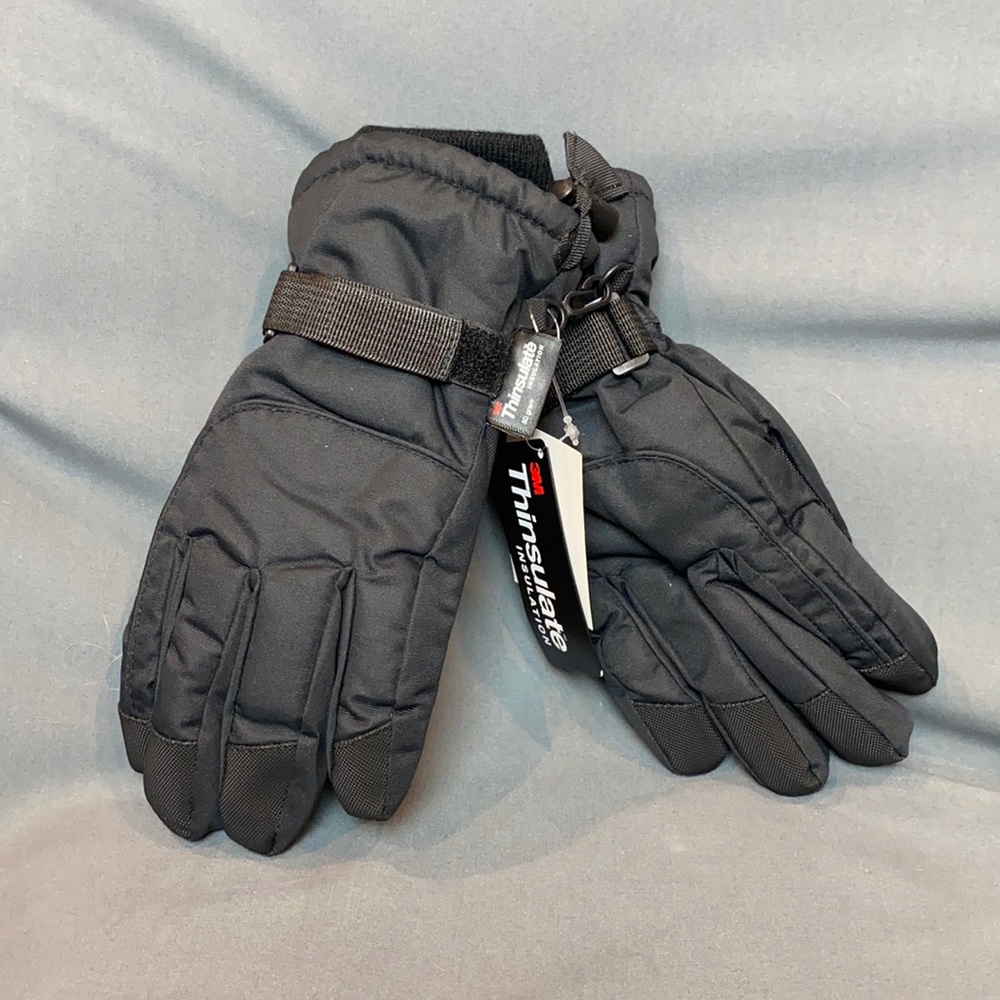 N’Ice Caps Kids Extreme Cold Ski Gloves Black